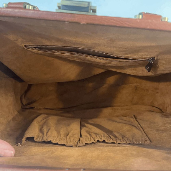 Patricia Nash Large Nieve Brown Frame Clasp Purse - Picture 5 of 9